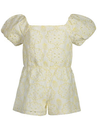 Guess Baby Robe Blanche Jaune Bébé Fille — immagine 2