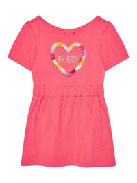 Guess Kids Vestito Rosa Con Ricamo Bambina — immagine 1