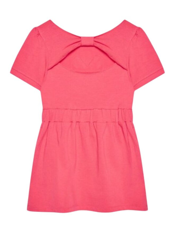 Guess Kids Vestito Rosa Con Ricamo Bambina