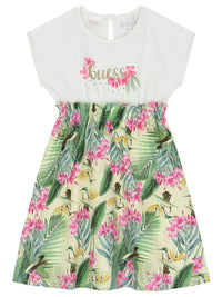Guess Vestito Con Stampa Floreale Multicolore Bambina — immagine 1