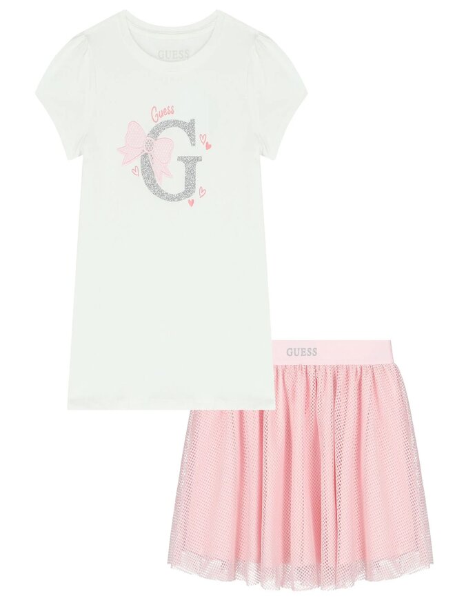 Guess Kids Completo 2 pezzi Rosa Bianco Bambina