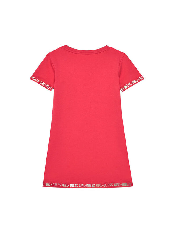 Guess Children's Vestito Fucsia Bianco Bambina