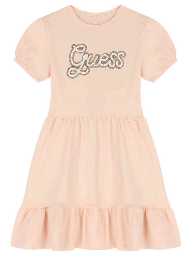Guess Children's Vestito Rosa Bianco Bambina