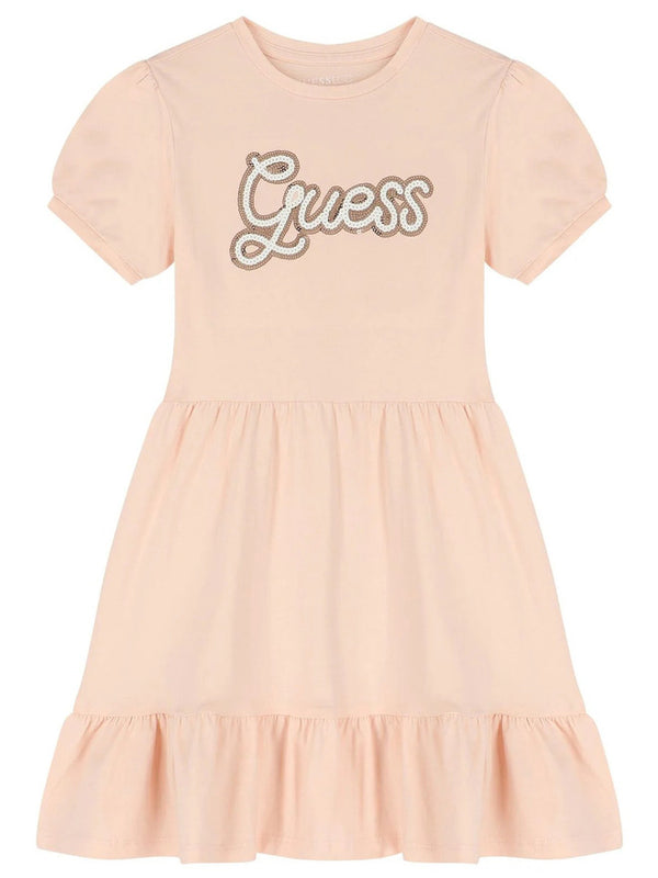 Guess Children's Vestito Rosa Bianco Bambina