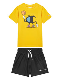 Champion Graphic Completo 2 Pezzi Giallo Nero Bambino — immagine 1