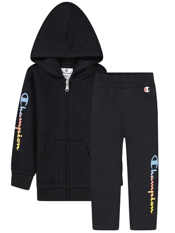 Champion Infants Completo Tuta Nero Bambina