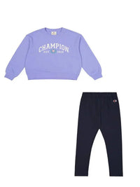 Champion Legacy Completo Tuta Lilla Blu Bambina — immagine 1