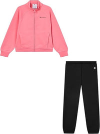 Champion Completo Tuta Full Zip Rosa Nero Bambina — immagine 1