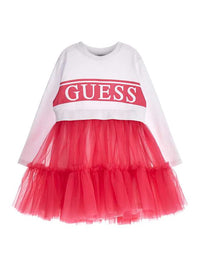 Guess Kids Robe Blanc Rose Fille — immagine 1