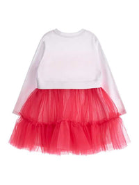 Guess Kids Robe Blanc Rose Fille — immagine 2