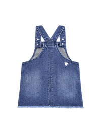 Guess Kids Salopette en jean bleu denim rose bébé fille — immagine 2