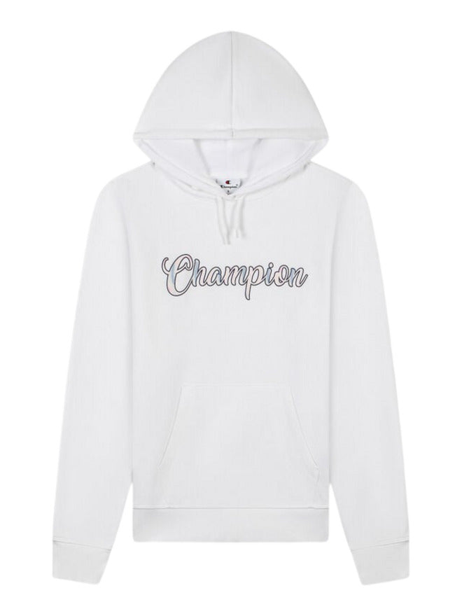 Champion Felpa Con Cappuccio Bianca Donna