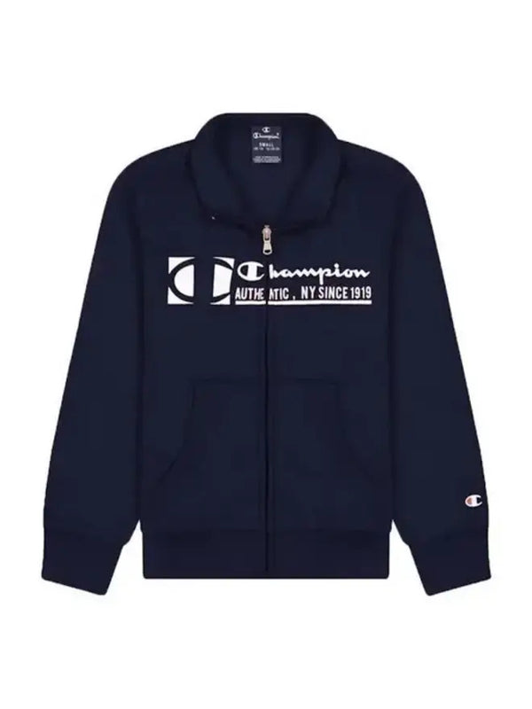 Champion Felpa Chiusura Zip Blu Bambini Ragazzi