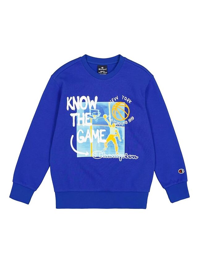 Champion Sweat-shirt Col Rond Bleu Enfant