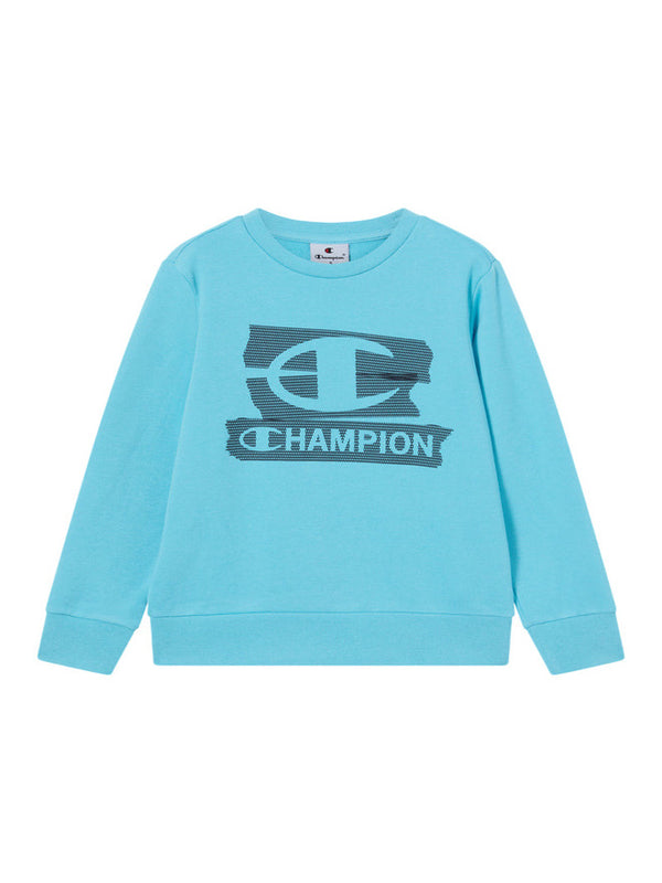Champion Felpa girocollo Azzurra  bambini Ragazzi