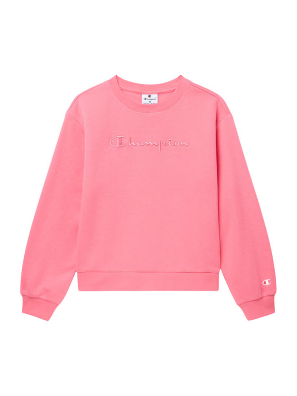 Champion Felpa Girocollo Rosa Bambine Ragazze
