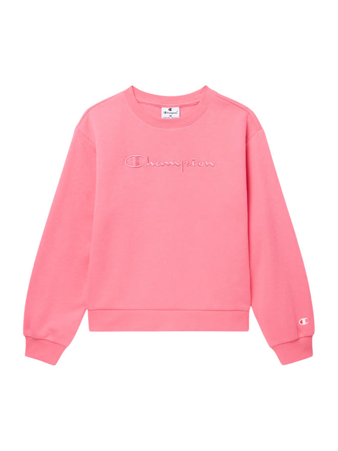 Champion Felpa Girocollo Rosa Bambine Ragazze