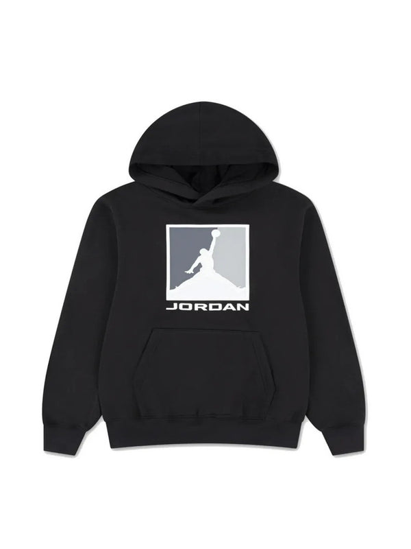Jordan Felpa nera da bambino con cappuccio maxi logo