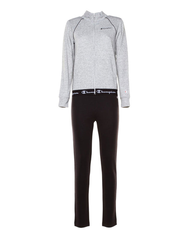Champion Sweatsuit P-E Completo Tuta Grigio Nero Donna