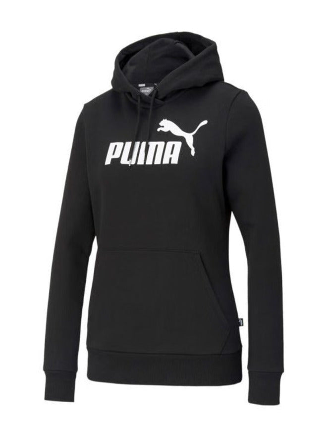 Puma Ess Logo Hoodie FL Sweatshirt à Capuche Noire Femme