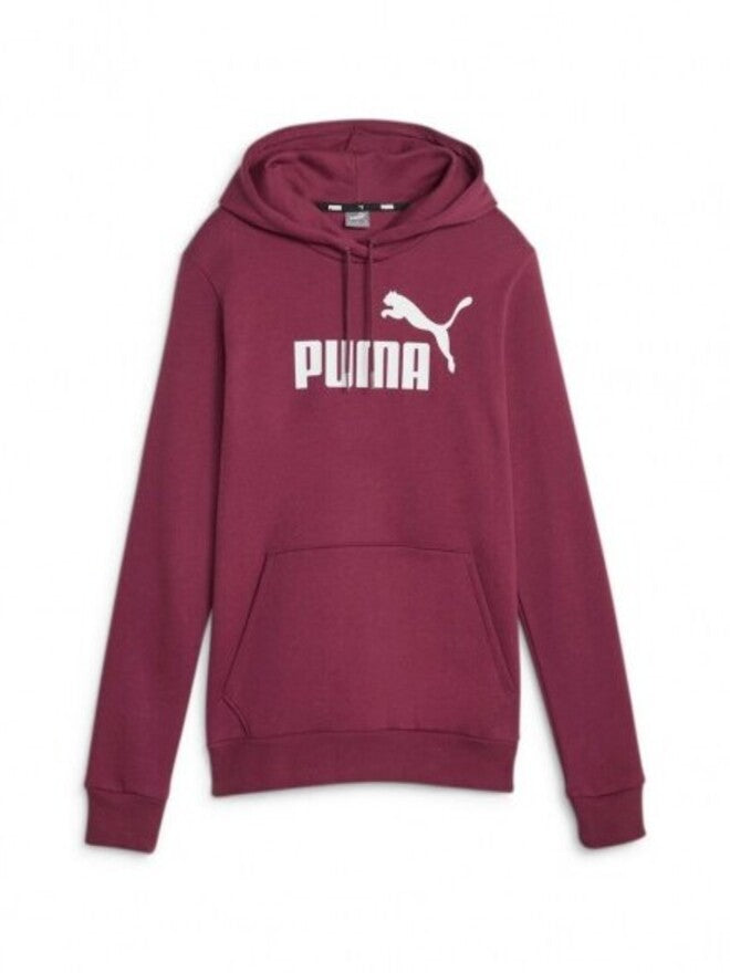 Puma Ess Logo Hoodie Sweat à Capuche Bordeaux Femme