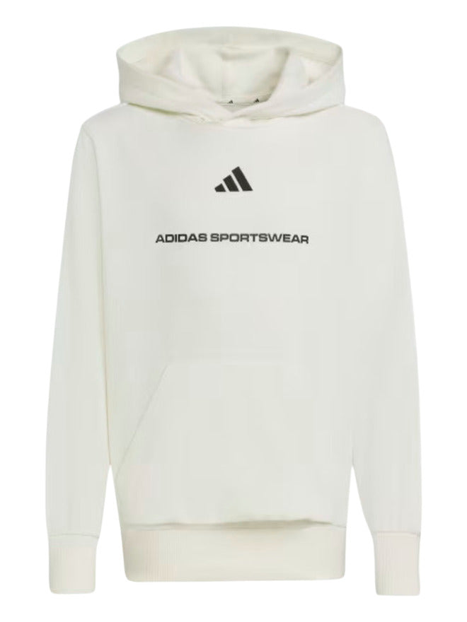 Adidas Slogan Fleece Sweat à capuche Blanc Enfants
