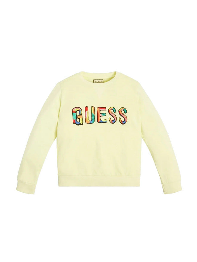 Guess Felpa Girocollo Gialla Bambina