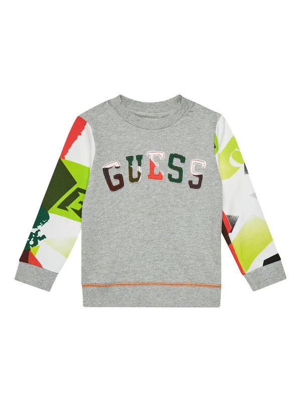 Guess Felpa Girocollo Blu Bambini Ragazzi