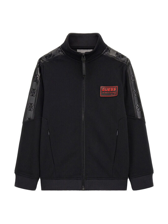 Guess Top Actif Sweat Zippé Noir Enfant