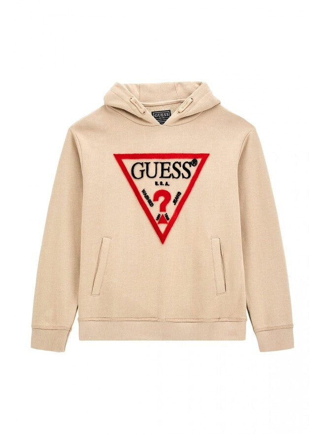 Guess Sweat à capuche beige pour enfants et adolescents