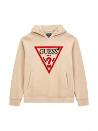 Guess Sweat à capuche beige pour enfants et adolescents — immagine 1