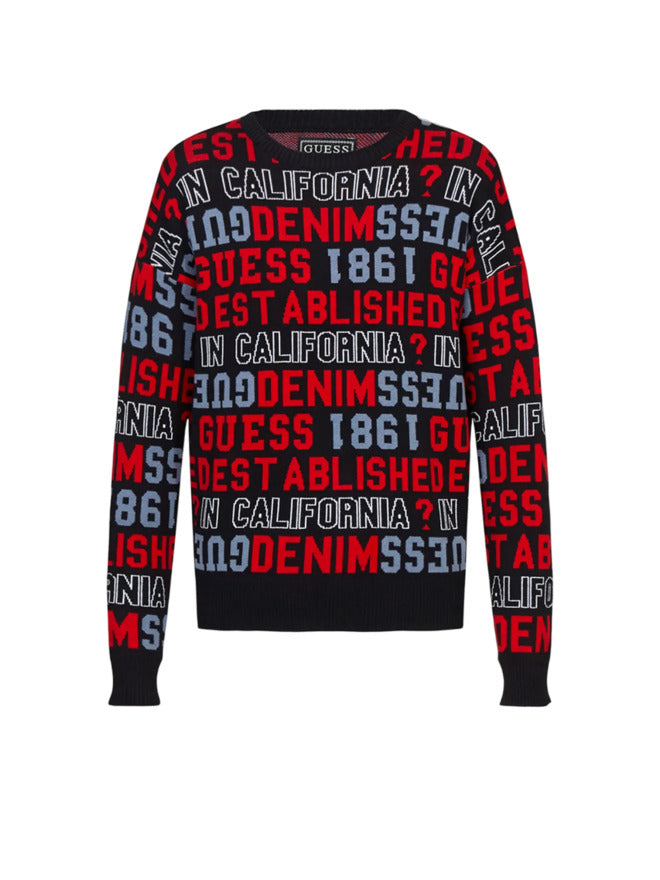 Guess All Over Jacquard Logo Sweat-shirt Multicolore Enfants