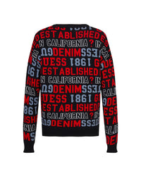 Guess All Over Jacquard Logo Sweat-shirt Multicolore Enfants — immagine 2
