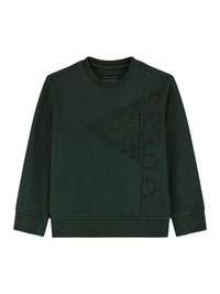 Guess Felpa in cotone Verde bambini Ragazzi — immagine 1