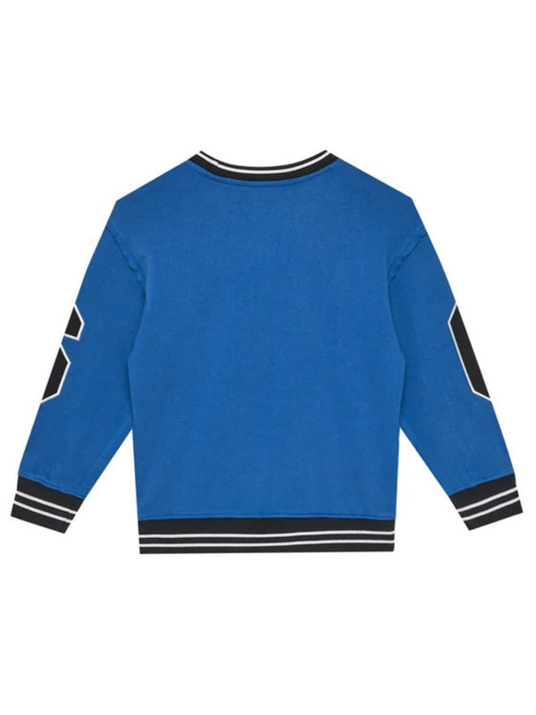 Guess Felpa Girocollo Blu Elettrico Bambini Ragazzi