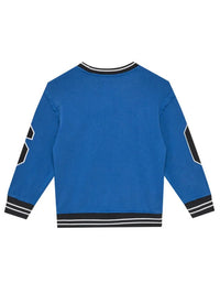 Guess Sweat-shirt Col Rond Bleu Électrique Enfants Garçons — immagine 2