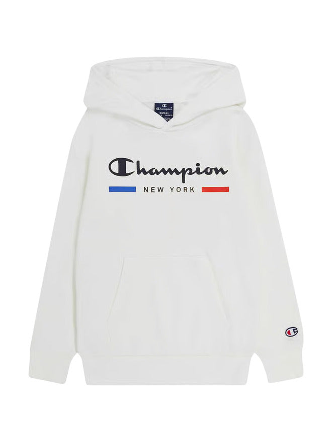 Champion Felpa Con Cappuccio Bianca Bambini