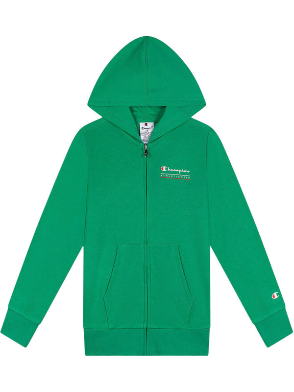 Champion Felpa Con Cappuccio Chiusura Zip Verde Bambini