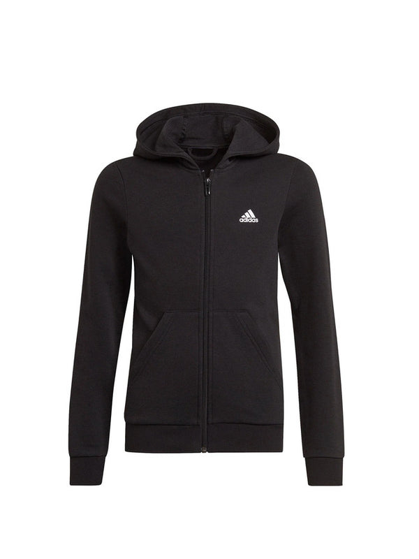 Adidas Performance  Felpa Con Cappuccio Chiusura Zip Nera Bambini