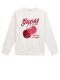 Guess Felpa Giroccollo Bianca Bambine Ragazze — immagine 1