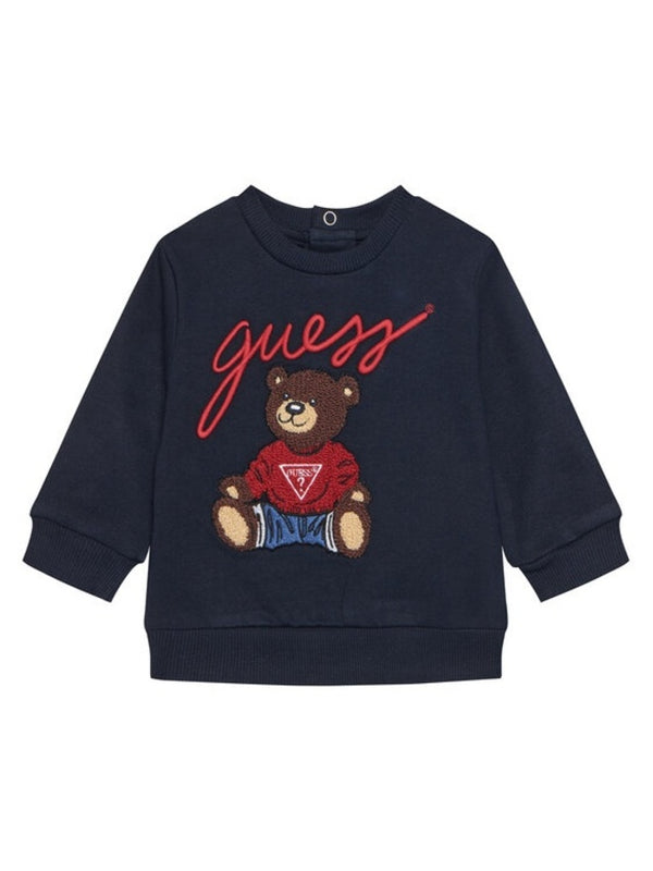 Guess Felpa Girocollo Blu Bambino