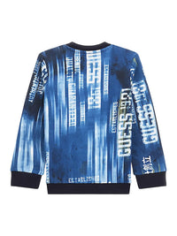 Guess Sweat-shirt Col Rond Bleu Logoté Enfant — immagine 2
