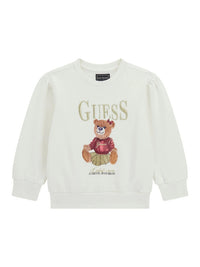 Guess Kids Felpa Girocollo Bianca Bambina — immagine 1