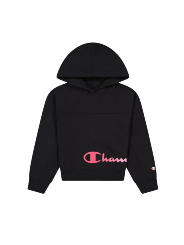 Champion Legacy Felpa Con Cappuccio Nera Rosa Bambine Ragazze