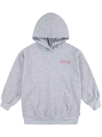 Levi's Collegiate Hoddie Felpa Con Cappuccio Grigio Rosa Bambina — immagine 1