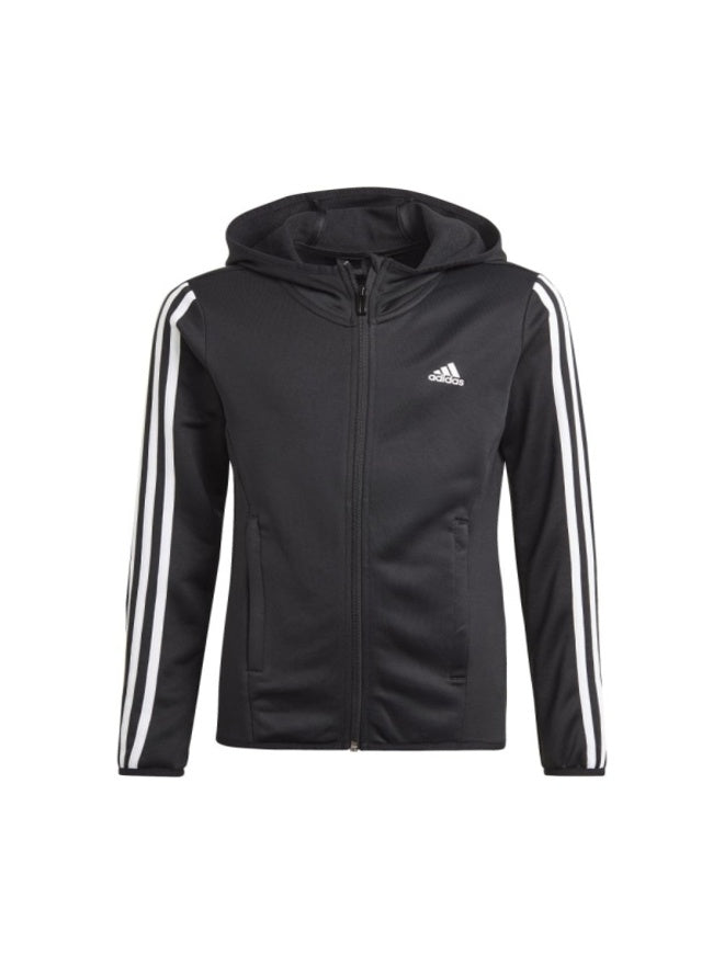 Adidas Designed 2.0 - Sweat-shirt à capuche avec fermeture éclair pour fille, noir
