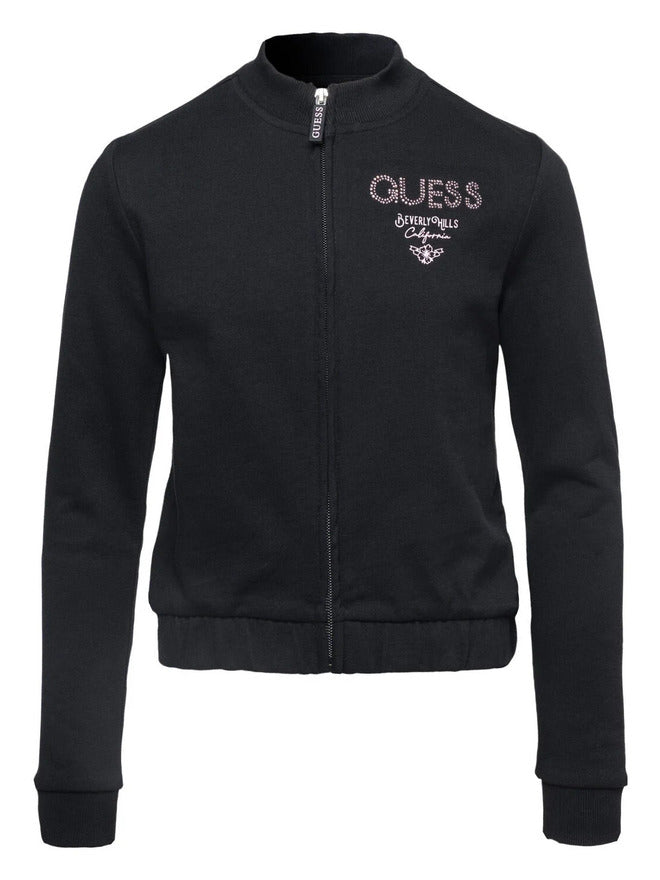 Guess Ls Active Sweat-shirt à capuche zippé noir pour fille