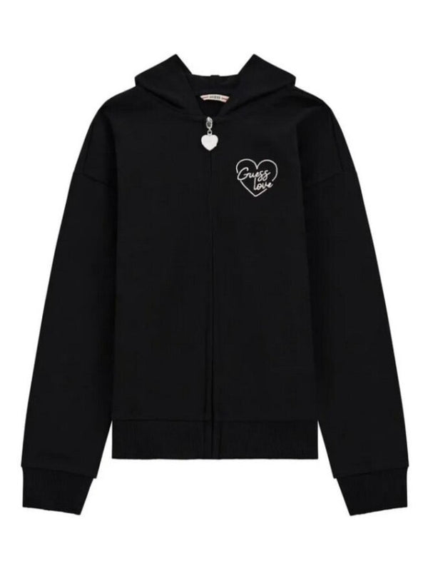 Guess Active Felpa Con Cappuccio Nera Bambina
