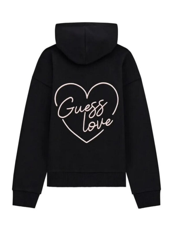 Guess Active Felpa Con Cappuccio Nera Bambina