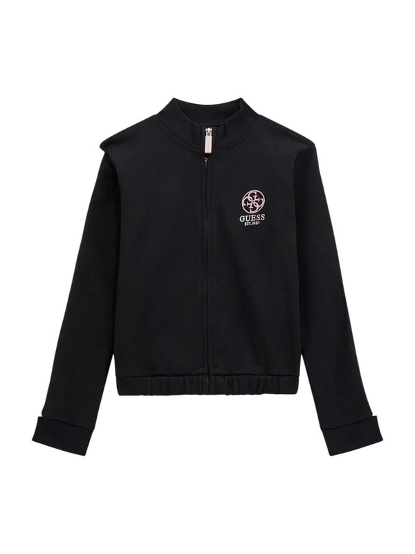 Guess Active Felpa Chiusura Zip Nera Bambina